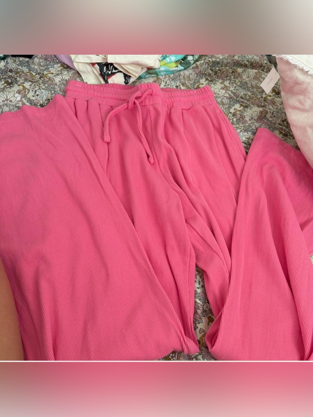Daily drills pink thermal resort pants size M/L